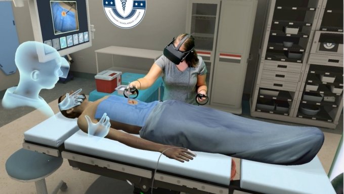 의료계에서 사용되는 VR 시뮬레이션 /사진=유니티
