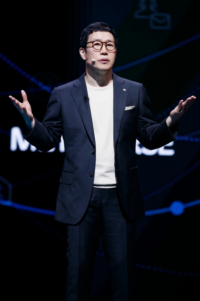강호성 CJ ENM 대표가 31일 서울 마포구 CJ ENM센터에서 진행된 '비전스트림' 행사에서 발표하고 있다. /사진=CJ ENM