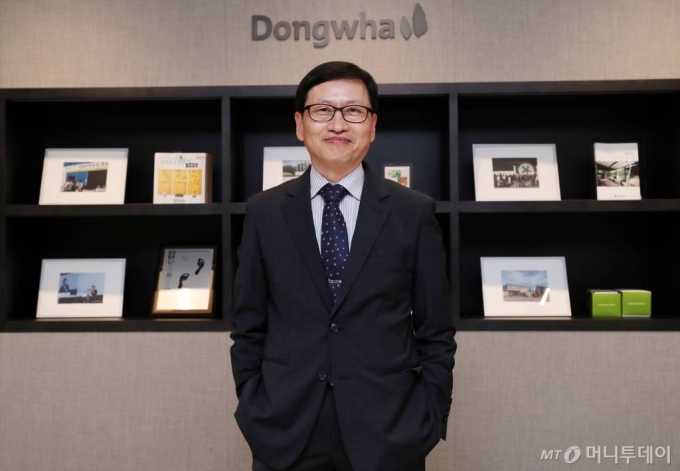 김홍진 동화기업 대표. /사진=김휘선 기자 hwijpg@