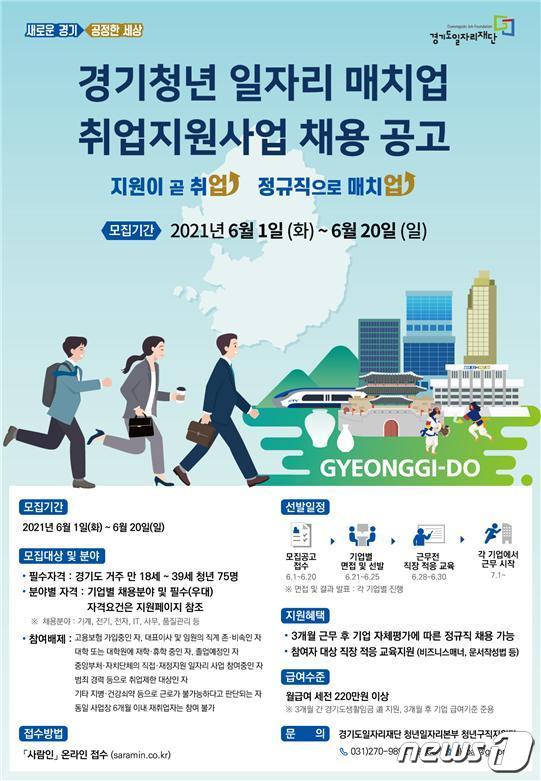 경기청년 일자리 매치업 취업지원사업 채용 공고 © 뉴스1