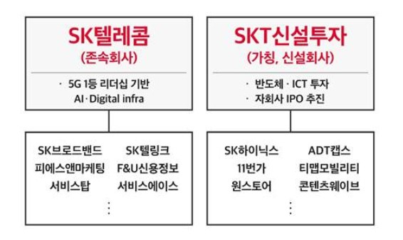 SKT 인적분할 후 지배구조