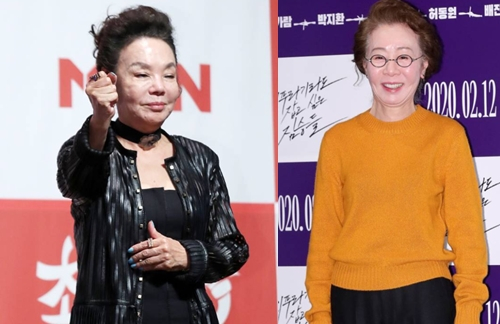 배우 김수미, 윤여정(오른쪽)/사진=김휘선 기자, 김창현 기자
