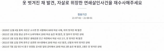 6개월새 6번, 옷 벗겨진 여성들 시신…