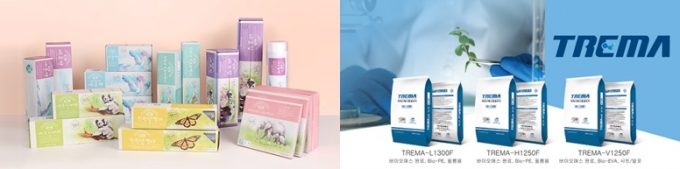 에코매스 슈가랩(좌측), TREMA(트리마) 친환경 브랜드