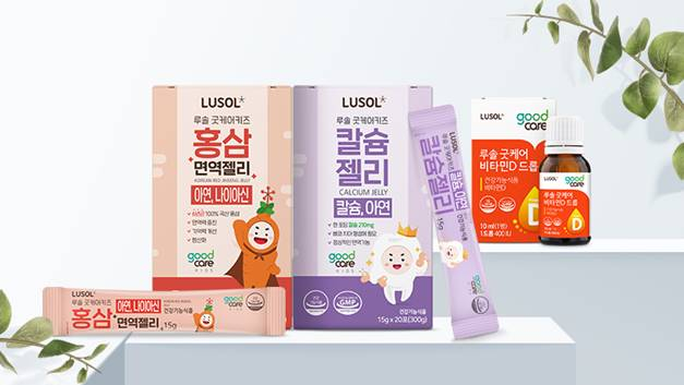 루솔이 론칭한 건강기능식품 브랜드 '굿케어' 신제품 3종/사진제공=루솔