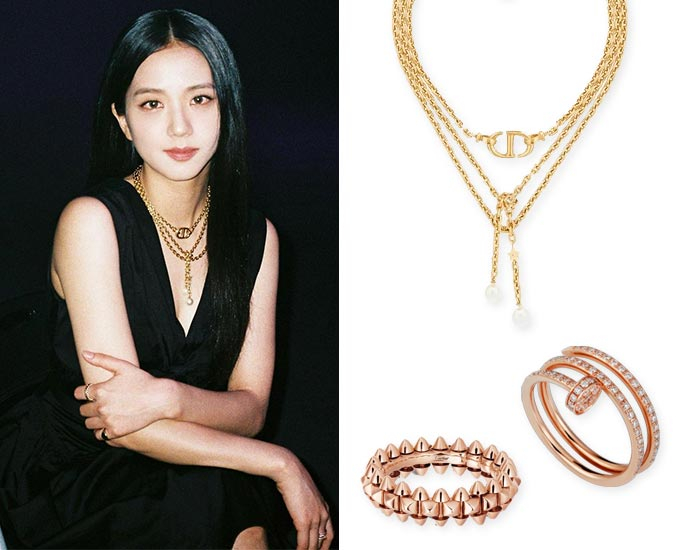 /사진=지수 인스타그램, 디올(Dior), 까르띠에(Cartier)