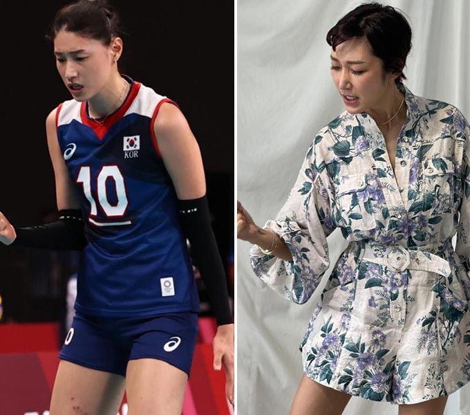 배구선수 김연경, 모델 겸 배우 변정수/사진=변정수 인스타그램