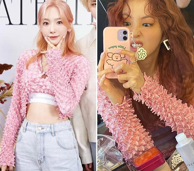 가수 태연, 배우 한소희/사진=태연, 한소희 인스타그램