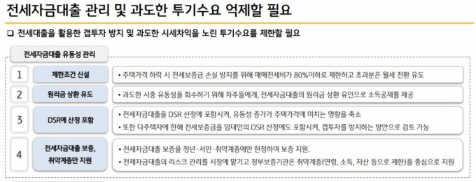 KB금융지주 경영연구소에서 발표한 전세대출 대책