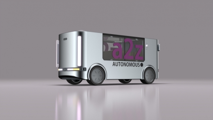 a2z가 2027년까지 개발 예정인 자율주행 특수목적차량 렌더링 이미지. 자율주행차량인 만큼 운전석도, 창문도 필요 없다. /사진제공=a2z
