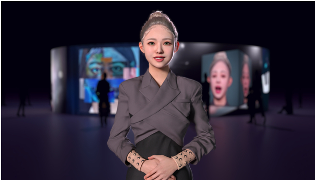 국립중앙과학관의 온라인 특별전 '인공지능과 예술'에서 명예 과학해설사로 임명된 마인즈랩의 가상인간 '다온(DA:ON)'