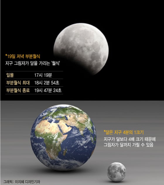 19일 지구가 달을 삼킨다...1년 뒤엔 검붉은 '개기월식' - 머니투데이 19일 지구가 달을 삼킨다...1년 뒤엔 검붉은 '개기월식' - 머니투데이
