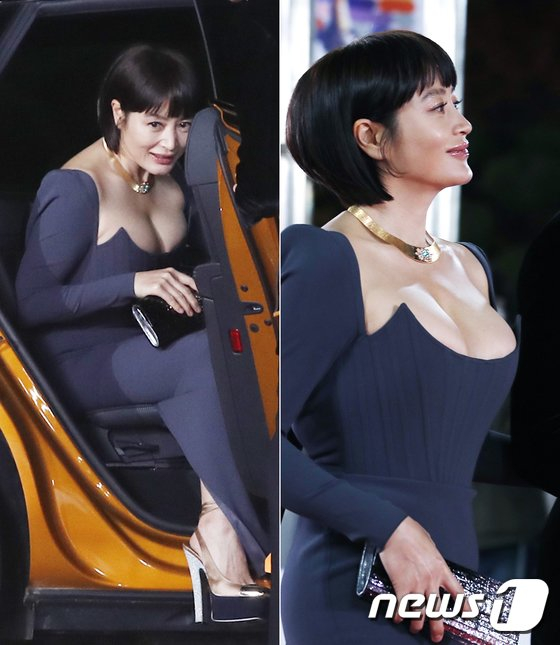 배우 김혜수가 지난 26일 서울 여의도 KBS홀에서 열린 '제42회 청룡영화상' 레드카펫 행사에 참석하고 있다./사진=뉴스1