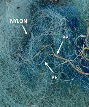 어망은 나일론과 PP, PE가 결합돼 재활용이 어렵다 /사진제공=넷스파