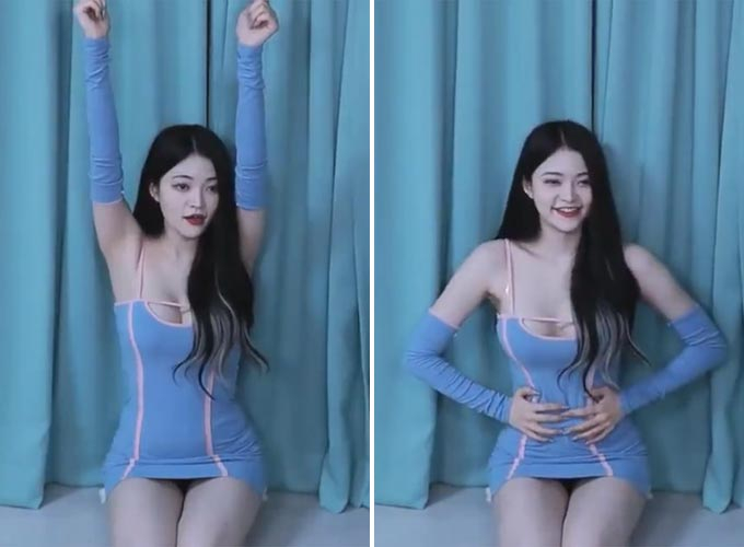 BJ 촘이로 변신한 그룹 다이아 출신 솜이의 모습./사진=팬더TV 방송 영상 캡처