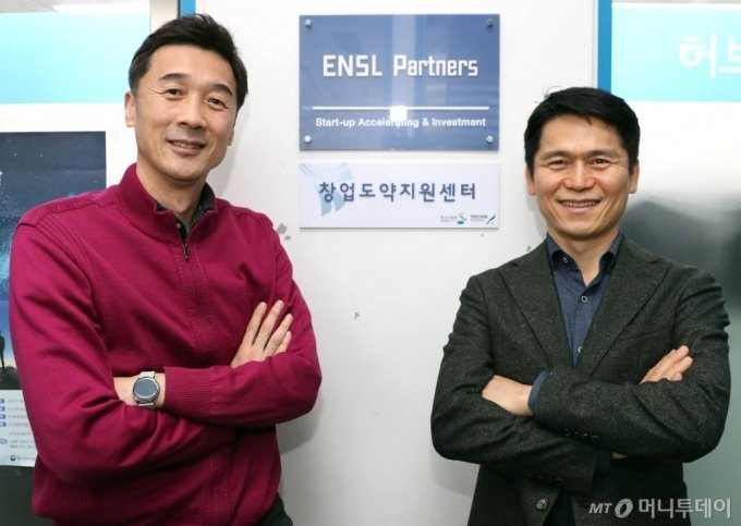 안창주(왼쪽)·구원회 엔슬파트너스 대표 /사진=이기범 기자 leekb@