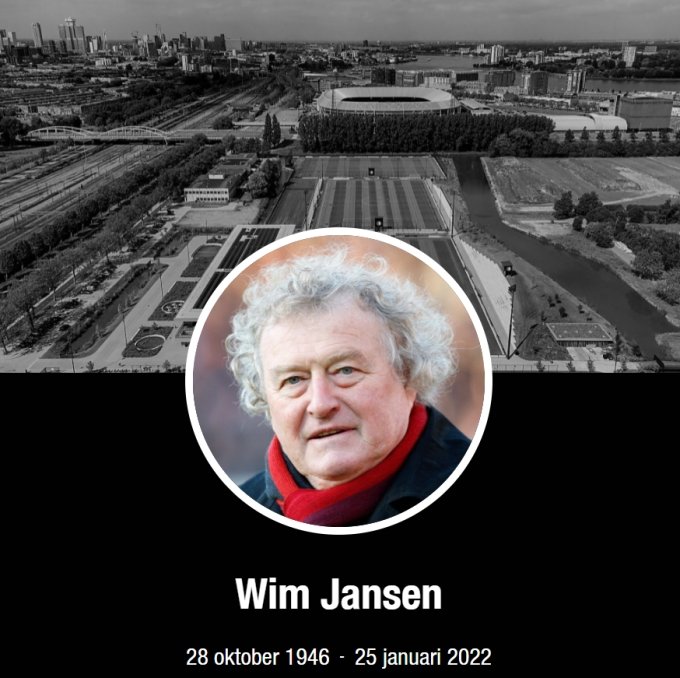 네덜란드 페예노르트가 클럽 레전드 빔 얀센의 사망을 애도했다. /사진=페예노르트 공식 홈페이지