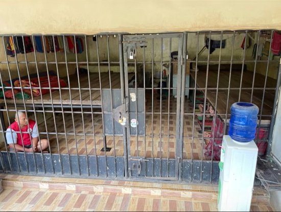 지난 24일 인도네시아 수마트라섬 랑캇군의 군수 떼르빗의 자택 뒷마당에서 사설 감옥이 발견됐다. /사진제공=&#039;anishidayah_76&#039; 틱톡 캡처