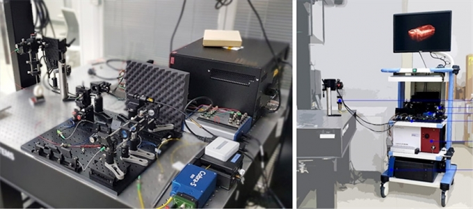 빠르면서 고심도, 고해상도의 말초신경 내 미세조직과 이식한 신경전극을 고속으로 관찰할 수 있는 영상장비 /사진=한국과학기술연구원