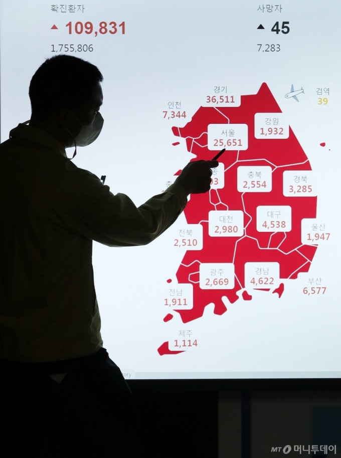 [사진]신규확진 10만명 첫 돌파