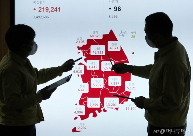 [사진]코로나19 신규 확진자 21만명 돌파