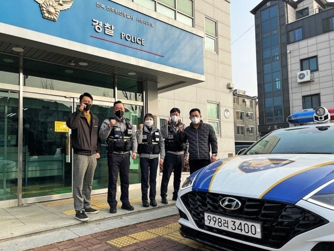 아이트로닉스 ‘애프터블로우’가 설치된 전북경찰청 순찰차량/사진제공=아이트로닉스