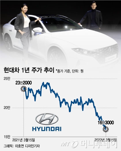 "그랜저 한 대 날렸다" 현대차 주주의 눈물…3중 악재에 신저가 추락