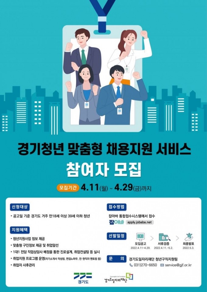 경기도일자리재단 청년 맞춤형 채용지원 서비스 운영