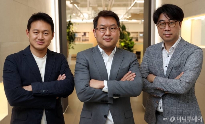 (왼쪽부터) 그리너리 황유식, 유권일 공동대표, 김병동 최고기술책임자 /사진=이기범 기자 leekb@