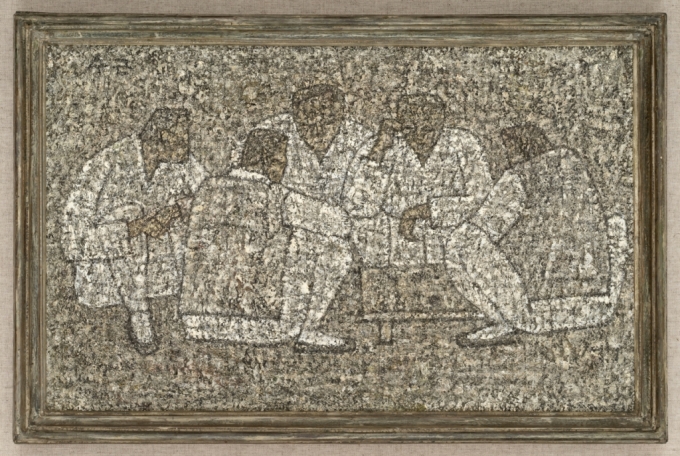 한일(閑日), 박수근(1914-1965), 1950년대, 캔버스에 유채, 33.0×53.0cm, 박수근미술관