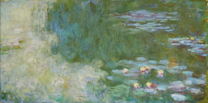수련이 있는 연못, 클로드 모네(1840-1926), 1917-1920년, 캔버스에 유채, 100.0.×200.5cm, 국립현대미술관