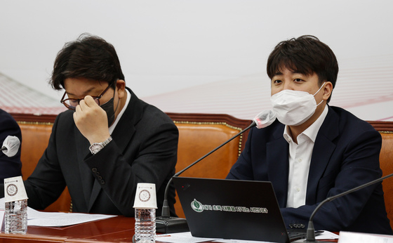 이준석 국민의힘 대표가 28일 국회에서 열린 최고위원회의에 참석, 모두발언을 하고 있다. (공동취재) /사진=뉴스1