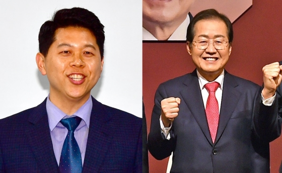 ▲(왼)국민의힘 부산시장 후보로 확정된 박형준 시장과 (오른)민주당 부산시장 후보로 확정된 변성완 후보/사진=뉴시스