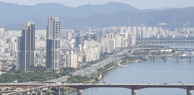 매봉산에서 바라본 성동구 성수동 전경 /사진=성동구