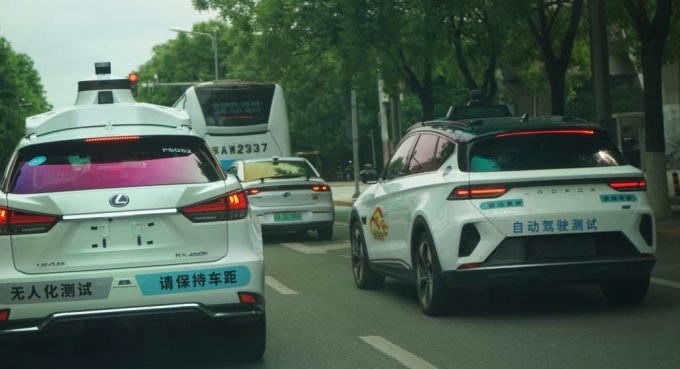 베이징 이좡지역의 자율주행 테스트 차량/사진=중국 인터넷