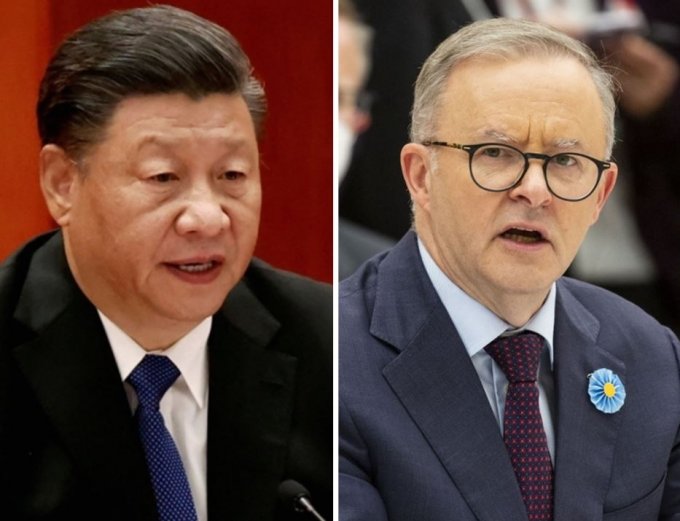(왼쪽부터) 시진핑 중국 국가주석, 앤서니 알바니스 호주 신임 총리/ ⓒ AFP=뉴스1 