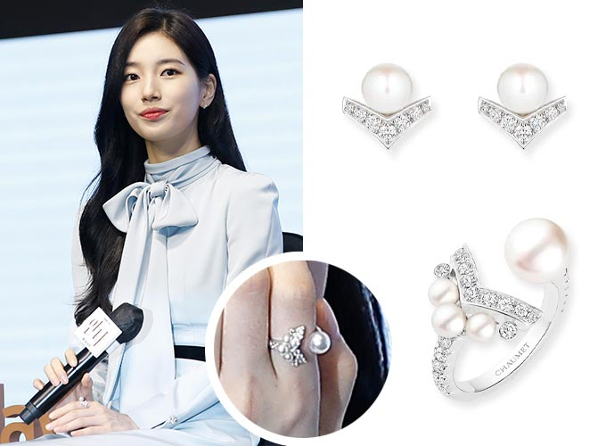 가수 겸 배우 수지/사진=뉴스1, 쇼메(Chaumet)/편집=이은 기자