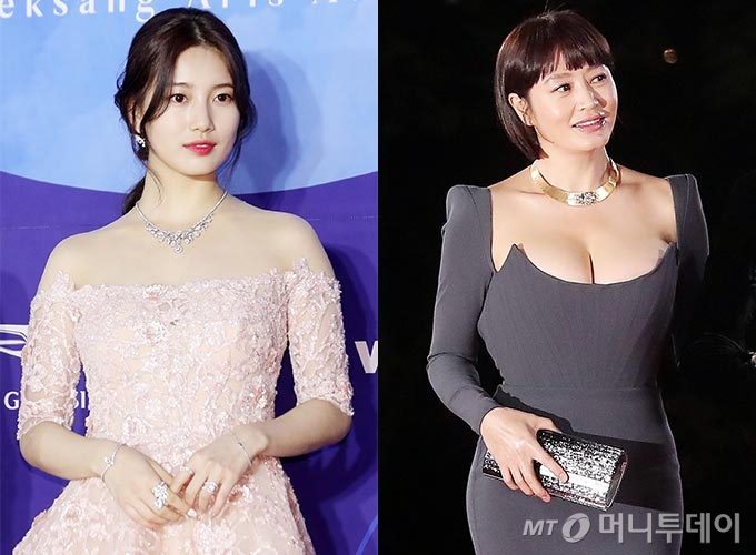 가수 겸 배우 수지, 배우 김혜수/사진=머니투데이 DB