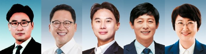 (왼쪽부터) 조성환 의원, 안광률 의원, 황대호 의원, 박세원 의원, 고은정 의원. /사진=경기도의회