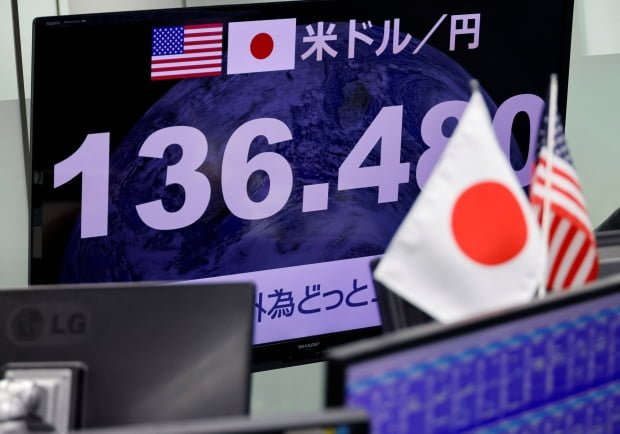 미국 달러 대비 일본 엔화 가치는 주요국 통화 중 가장 큰 폭으로 추락했다.  /ⓒ로이터=뉴스1