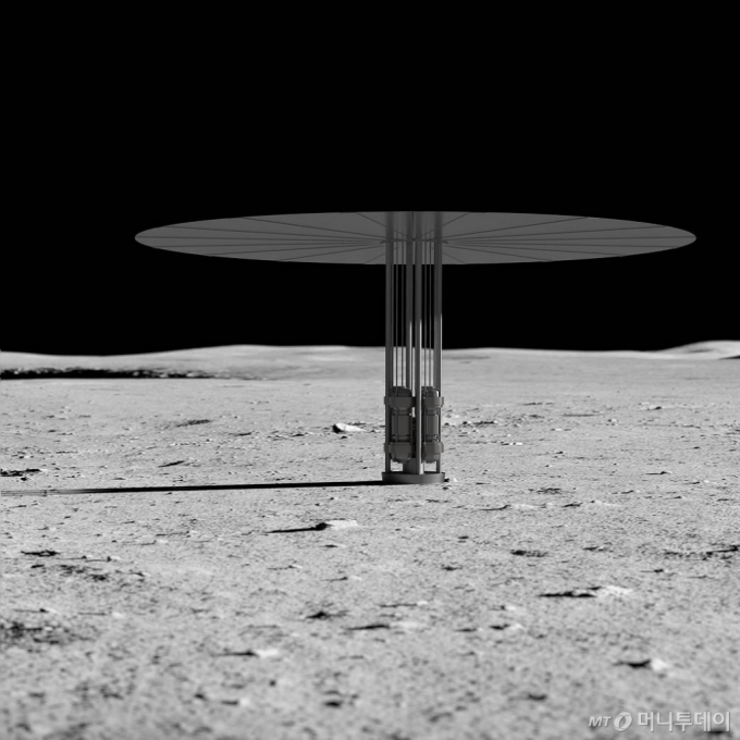 미국항공우주국(NASA)이 달 표면에서 가동할 초소형 원전 상상도. / 사진=미국항공우주국(NASA)