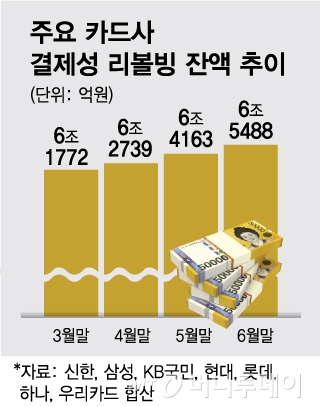 늘어나는 카드사 리볼빙…커지는 건전성 리스크 - 머니투데이 늘어나는 카드사 리볼빙…커지는 건전성 리스크 - 머니투데이