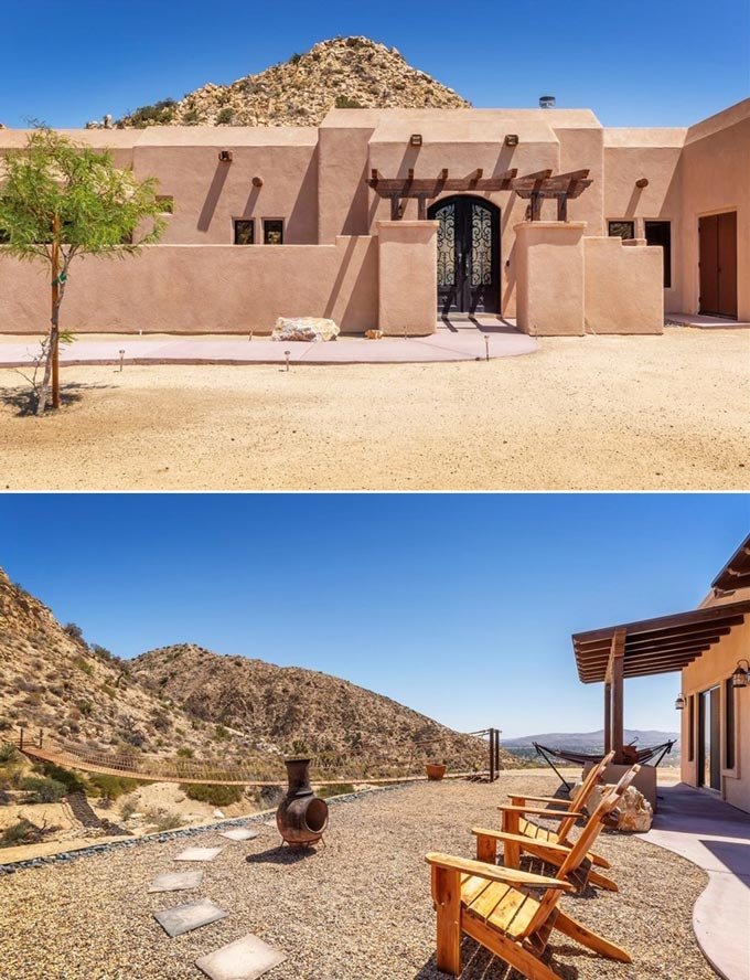 할리우드 앰버 허드가 전 남편 조니 뎁에게 지불해야 할 손해배상금을 마련하기 위해 13억원에 매각한 것으로 알려진 미국 캘리포니아 남부 사막의 저택./사진=트위터 캡처