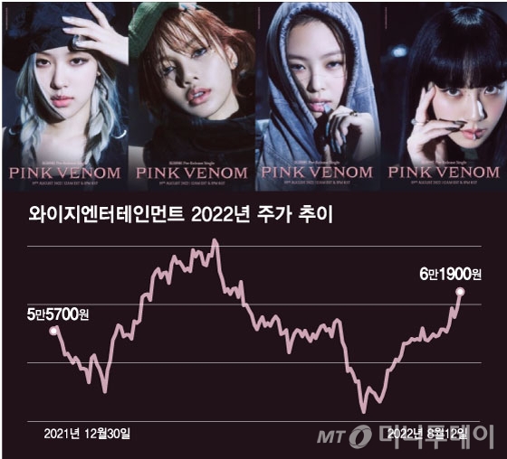 "복제 아바타로 5800만뷰" 48% 뛴 YG엔터, 블랙핑크빛 주가