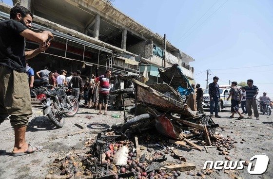 튀르키예-시리아 국경에서 발생한 폭력사태로 민간인 13명 가량이 사망했다. /AFP=뉴스1 