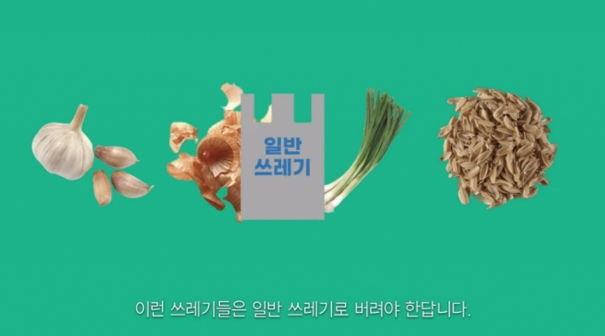 마늘, 양파 껍질, 대파 뿌리, 왕겨(벼 껍질)처럼 수분이 없거나 맛이 강한 음식은 동물들이 잘 먹지 못하기 때문에 '일반 쓰레기'로 버려야 한단다./사진=유튜브 채널 '친환경백서' 영상 화면 캡쳐