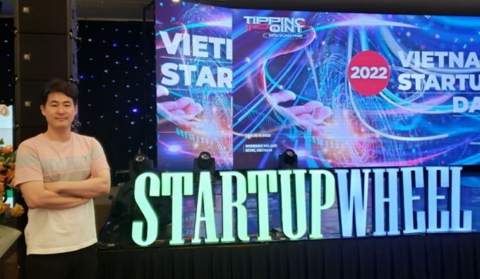 베트남 '스타트업 휠(Startup Wheel) 2022' 심사위원으로 참여한 이창윤 은행권청년창업재단(디캠프) 직접투자팀장 /사진=최태범 기자 