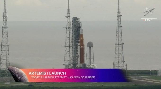 미국항공우주국(NASA)가 아르테미스 1호(Artemis-I) 임무 순연을 알리고 있다. /사진=미국항공우주국(NASA)