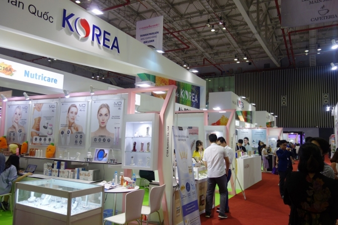 2019년 4월 개최된 'Cosmobeaute Vietnam 2019'에 설치된 한국관의 모습 /사진=코트라