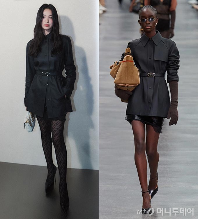 배우 송혜교, 펜디 2022 F/W 컬렉션 쇼./사진=펜디(FENDI)